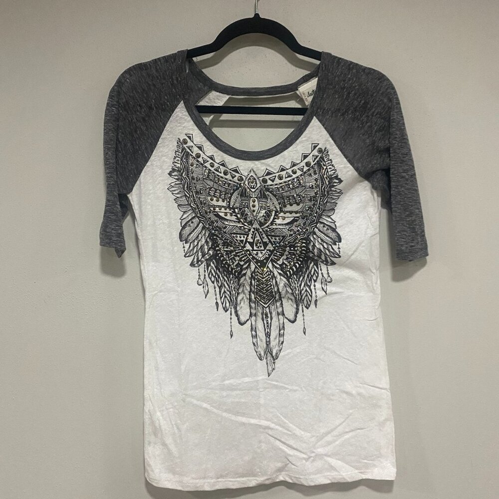 NWT Daytrip 3/4 Sleeve Embellished Top Size Small